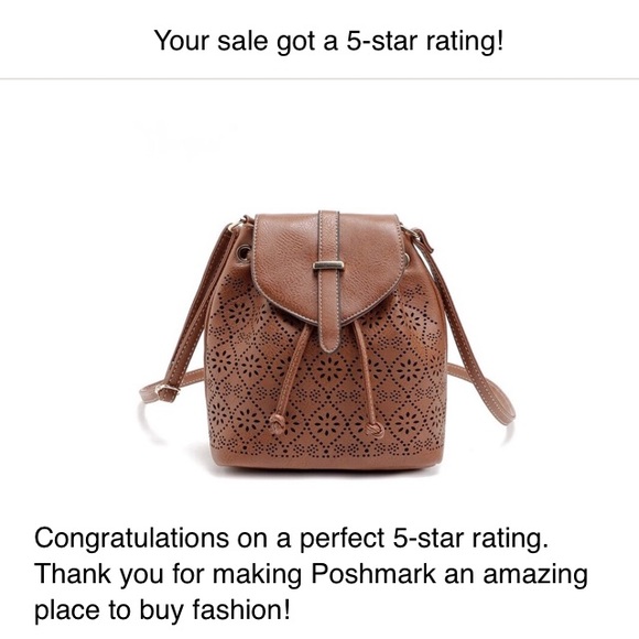 💥LAST ONE💥 Brown Laser-Cut Bucket Bag - Picture 2 of 6